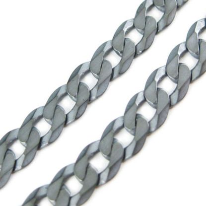 Wholesale Chain, Oxidized Sterling Silver Chunky Diamond Curb Chain, Bulk Chain by the foot