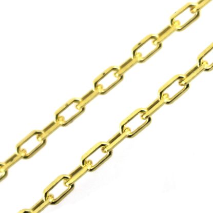 Wholesale Gold over Sterling Silver Bulk Chain -  3mm Diamond Cut Box Chain (Sold by foot)