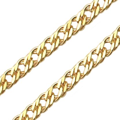 Wholesale Chain,Gold over 925 Sterling Silver Double Diamond Cut Curb Chain, Bulk Chain by the foot