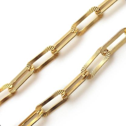 Wholesale Gold Over Sterling Silver Bulk Chain - Textured Big Long Box Chain (sold per foot)