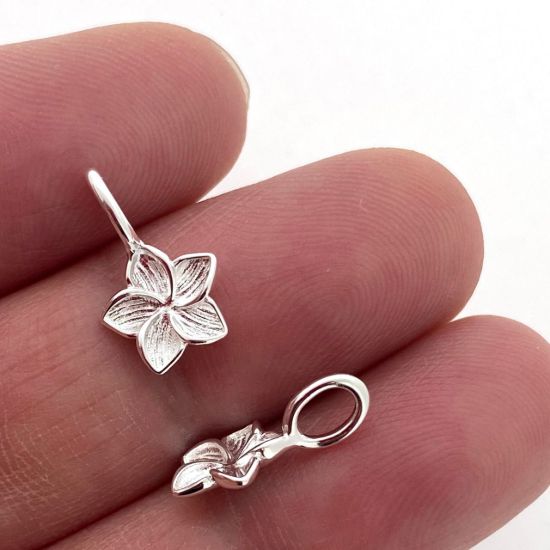Sterling Silver Frangipani Flower Charm