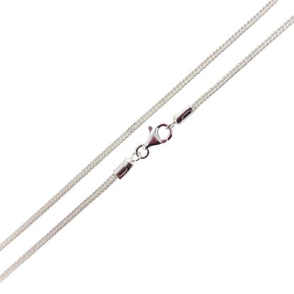 sterling silver fox tail chain necklace