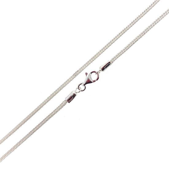 sterling silver fox tail chain necklace