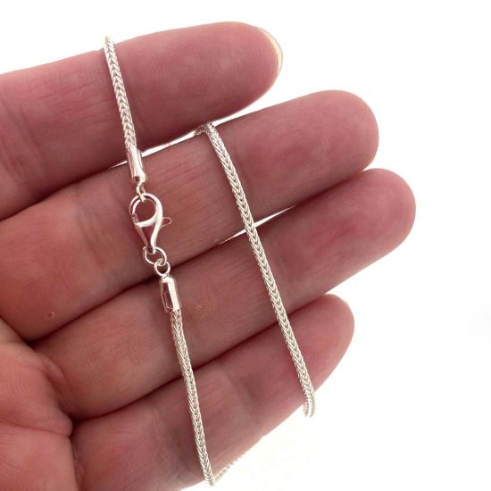 sterling silver fox tail chain necklace