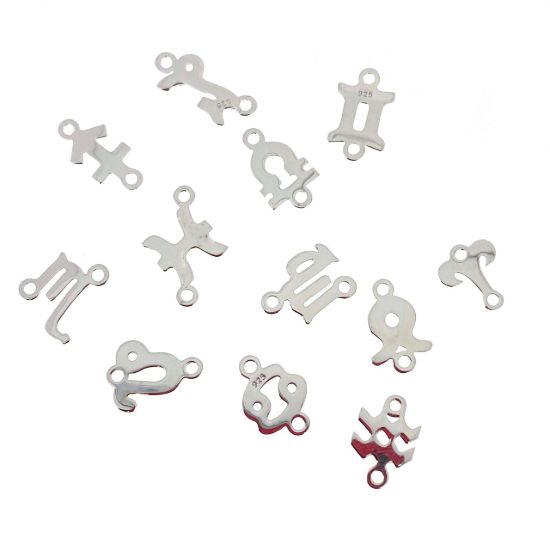 sterling silver permanent jewelry connectors-zodiac connector