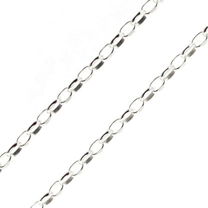 Wholesale Sterling Silver Bulk Chain - 2mm Oval Diamond Cut Rolo Chain (Sold per foot) 