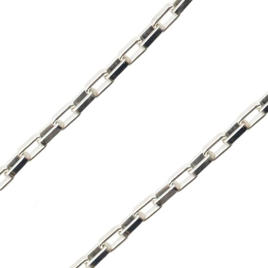 Wholesale chains, 925 Sterling Silver Heavy Box Chain 4.5x2.5mm Rectangle Links, Bulk Chain by the foot