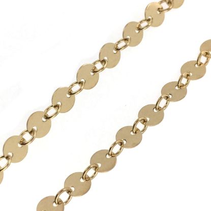 Wholesale 4mm Round Disc Gold Filled Chain