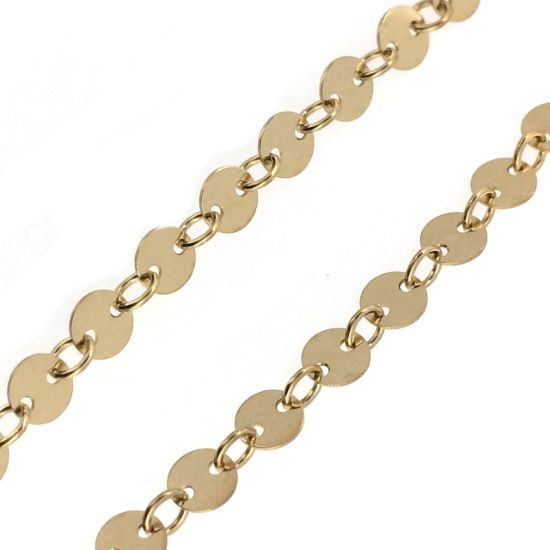 Wholesale 4mm Round Disc Gold Filled Chain