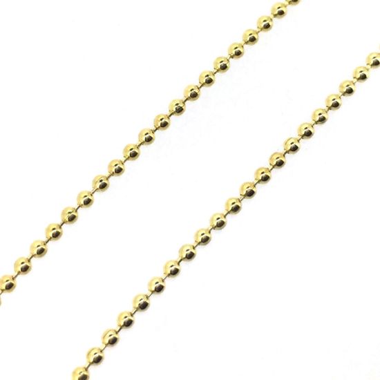 Wholesale Chain, Gold plated Sterling Silver Tiny Ball Chain 1.2mm Bulk Chain by the foot