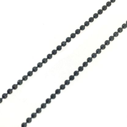 Wholesale Chain, Oxidized Sterling Silver Tiny Ball Chain 1.2mm Bulk Chain by the foot
