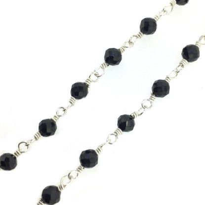 Wholesale Sterling Silver Black Spinal Rosary Chain By the Foot