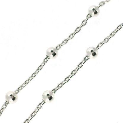 Wholesale Chain, Sterling Silver Beaded Ball Chain 3mm Ball, Bulk Chain by the foot