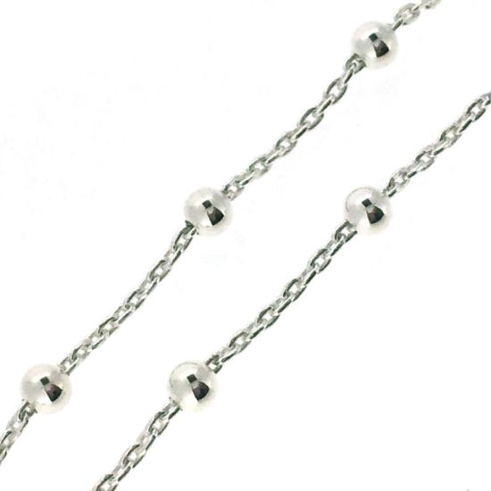 Wholesale Chain, Sterling Silver Beaded Ball Chain 3mm Ball, Bulk Chain by the foot