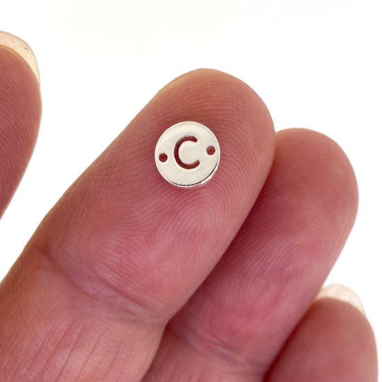 wholesale sterling silver letter connectors,bracelet connectors,permanent Jewelry charms