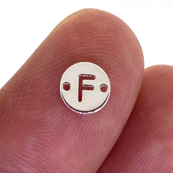 wholesale sterling silver letter connectors,bracelet connectors,permanent Jewelry charms