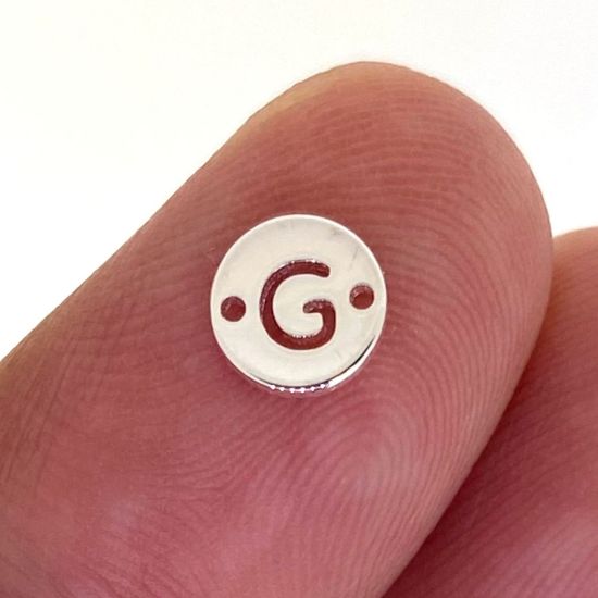 wholesale sterling silver letter connectors,bracelet connectors,permanent Jewelry charms