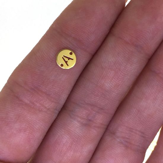 wholesale gold over sterling silver letter connectors,bracelet connectors,permanent Jewelry charms
