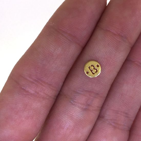 wholesale gold over sterling silver letter connectors,bracelet connectors,permanent Jewelry charms