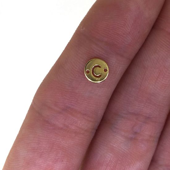 wholesale gold over sterling silver letter connectors,bracelet connectors,permanent Jewelry charms