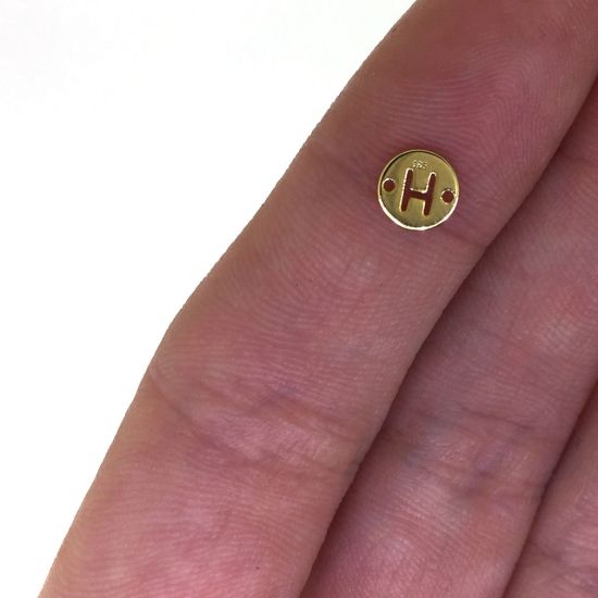 wholesale gold over sterling silver letter connectors,bracelet connectors,permanent Jewelry charms