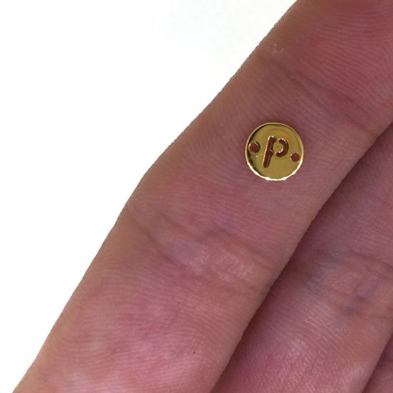 wholesale gold over sterling silver letter connectors,bracelet connectors,permanent Jewelry charms