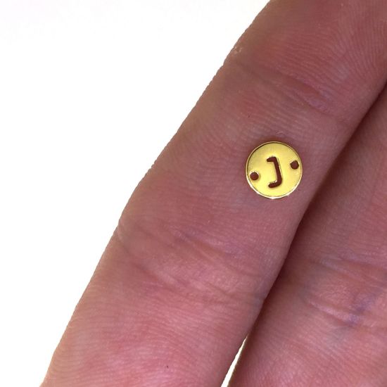 wholesale gold over sterling silver letter connectors,bracelet connectors,permanent Jewelry charms