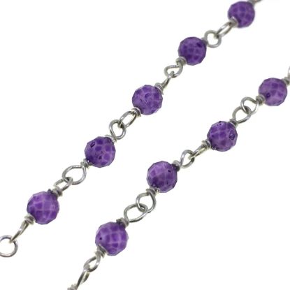 Wholesale amethyst rosary chains,Gemstone chains for permanent Jewelry 