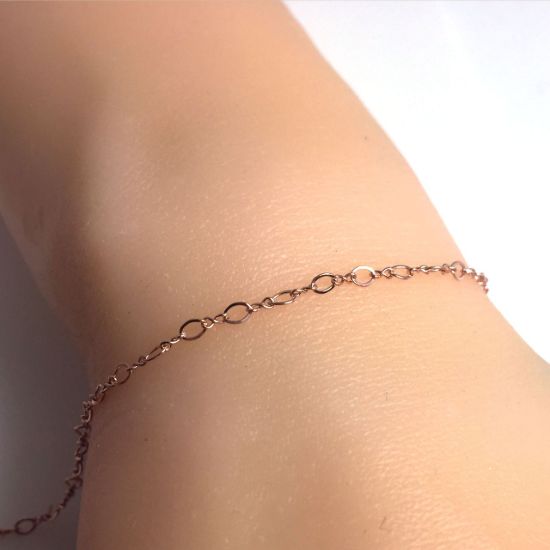 wholesale jewelry making bulk chain-Rose gold figure 8 cable chains for permanent jewelry