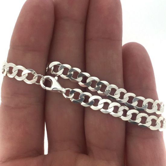 Wholesale Sterling Silver Chunky Diamond Curb Chain, Wholesale Bulk Necklace Chains