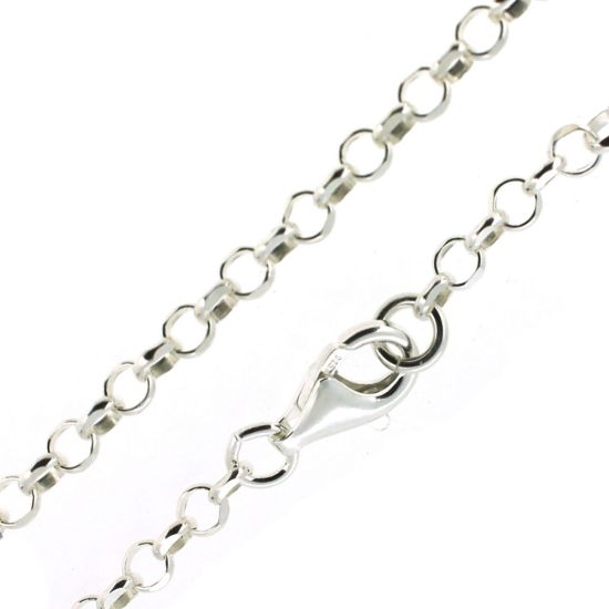 Wholesale Sterling Silver Finished Chain - 3.5mm Diamond Cut Rolo Chain