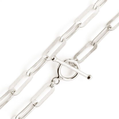 Wholesale Sterling Silver Finished Chain - Textured Long Box Chain