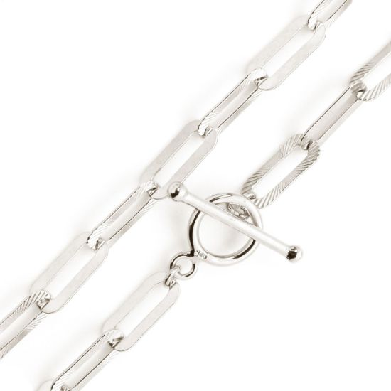 Wholesale Sterling Silver Finished Chain - Textured Long Box Chain