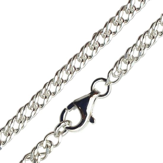 Wholesale Sterling Silver Double Diamond Cut Curb Chain, Wholesale Bulk Necklace Chains