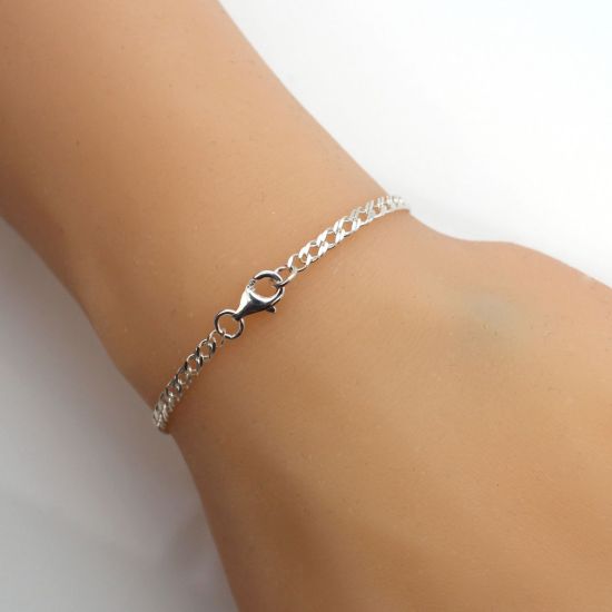 Wholesale Sterling Silver Double Diamond Cut Curb Chain, Wholesale Bulk Necklace Chains