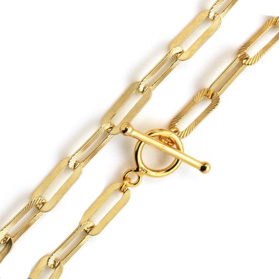 Wholesale Gold Over Sterling Silver Finished Chain - Textured Long Box Chain