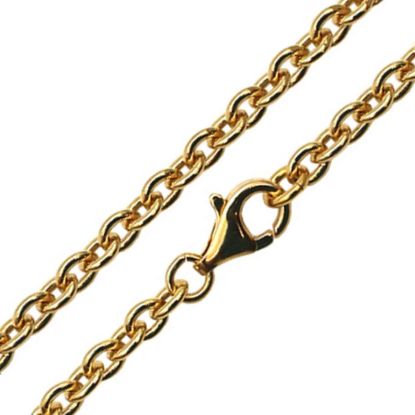 Wholesale Gold Over Chain Necklace - Gold Plated Bracelet, Anklet - Heavy Chain Necklace - 5x4mm Cable Oval Strong Cable Chain- All Sizes