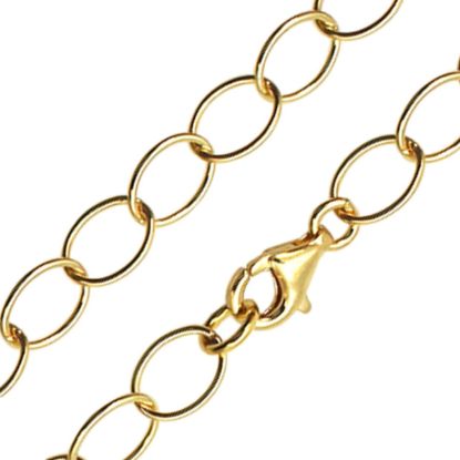 Wholesale Gold over Sterling Silver Cable Oval Chain, Wholesale Bulk Necklace Chains