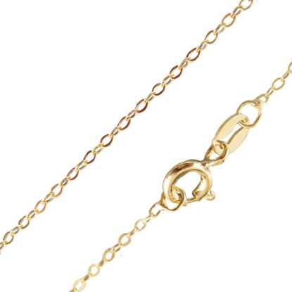Wholesale Gold over Sterling Silver Cable Flat Oval Chain, Wholesale Bulk Necklace Chains