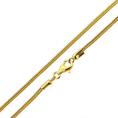 Wholesale Gold over Sterling Silver 1.2mm Fox Tail Chain Necklace