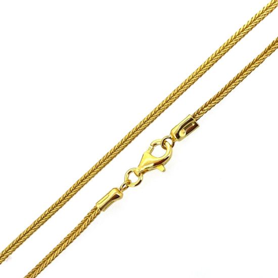 Wholesale Gold over Sterling Silver 1.2mm Fox Tail Chain Necklace