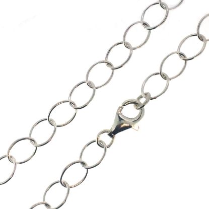 Wholesale Sterling Silver Round Cable Oval Chain, Wholesale Bulk Necklace Chains