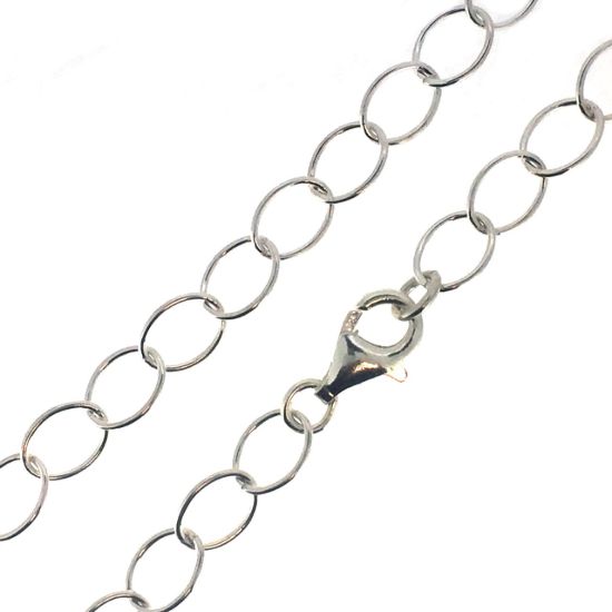 Wholesale Sterling Silver Round Cable Oval Chain, Wholesale Bulk Necklace Chains