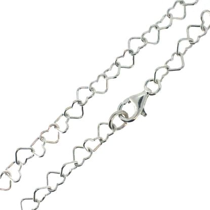 Wholesale Sterling Silver Heart Shaped Chain, Wholesale Bulk Bracelet Chains