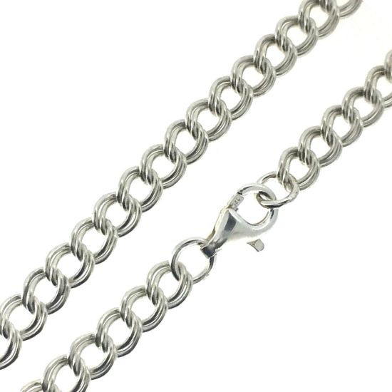 Wholesale Sterling Silver Double Twisted Cable Oval Chain, Wholesale Bulk Bracelet Chains