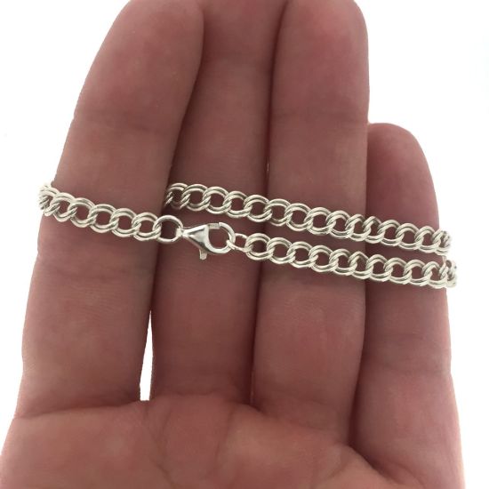 Wholesale Sterling Silver Double Twisted Cable Oval Chain, Wholesale Bulk Bracelet Chains