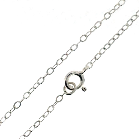 Wholesale Sterling Silver 2.5mm Flat Cable Chain, Wholesale Bulk Necklace Chains