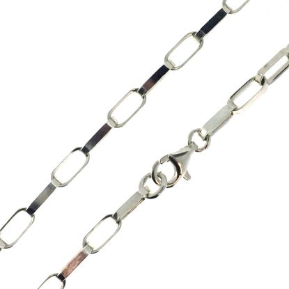 wholesale Sterling Silver Chain Necklace - Sterling Silver Bracelet, Anklet - Big Flat Oval Rolo Chain Necklace - All Sizes