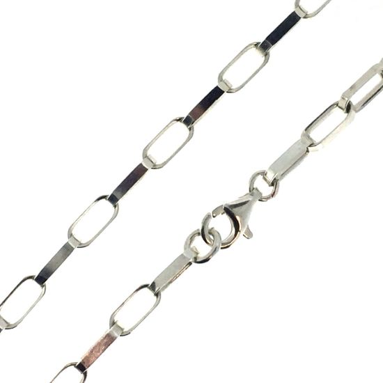 wholesale Sterling Silver Chain Necklace - Sterling Silver Bracelet, Anklet - Big Flat Oval Rolo Chain Necklace - All Sizes