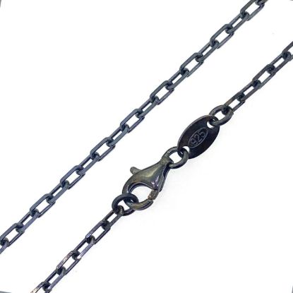 Wholesale Oxidized Sterling Silver Chain - 3mm Diamond Cut Box -All Sizes